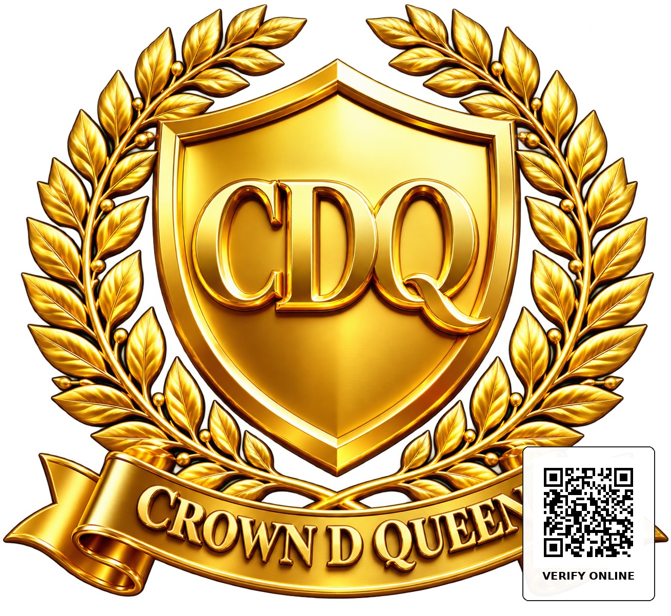 Complete CDQ crest with embedded QR code
